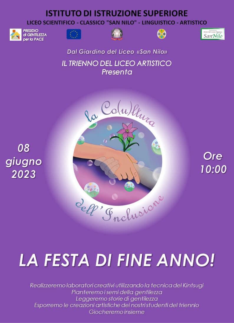 8 giugno 2023: Festa di Fine anno, dal giardino Kepos del Liceo Classico San Nilo